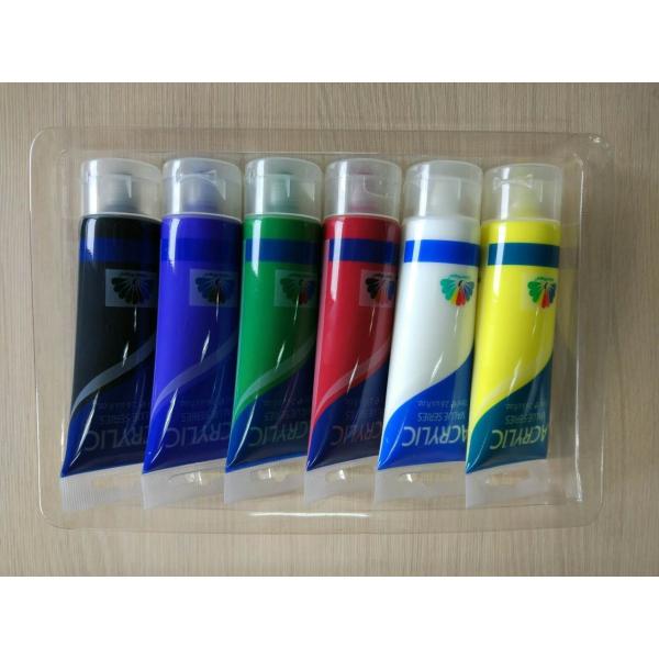 Набор 6 цветов стартера акрила трубок акрила кс 75мл для древесины/бумаги/стекла