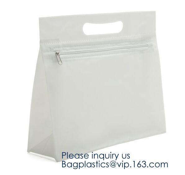 Popular Pvc/Eva Cosmetic Bag With Zipper Waterproof Eco-Friendly Glossy Zipper Bag,Frame Transparent EVA Cosmetic Zipper