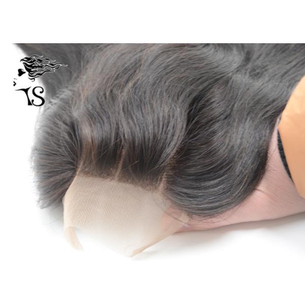 Swiss Lace Frontal Brazilian Hair Closure Piece 4x4 Straight Three Part Tangle Free
