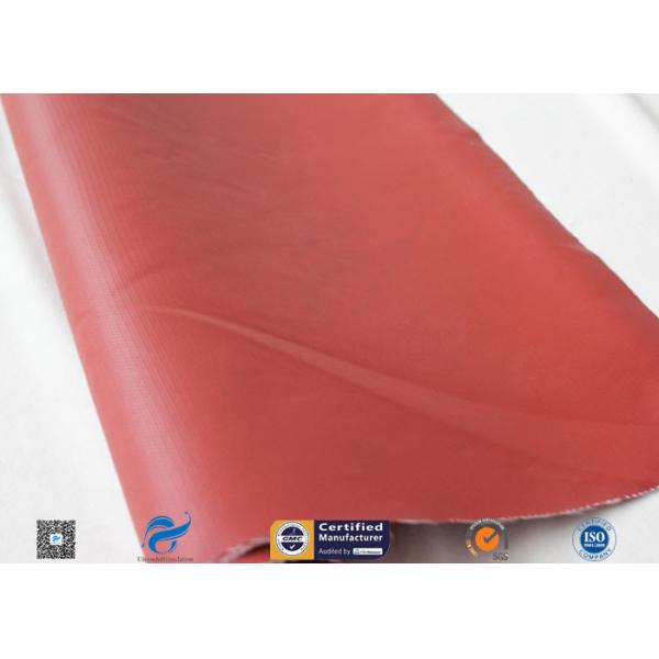 510gsm 0.5mm Red Silicone Coated Fiberglass Fabric Oil Resistant Material