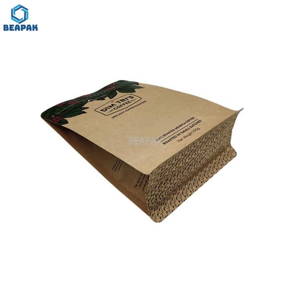 Kraft Paper Coffee Food k 500g Flat Bottom Pouch