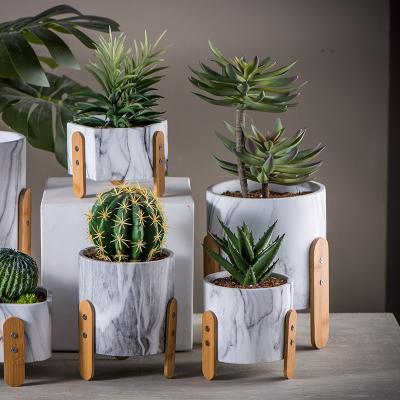 Os potenciômetros redondos de Clay Flower Pots Mini Planter dos plantadores das plantas carnudas dos plantadores do potenciômetro cimentam vasos de flores
