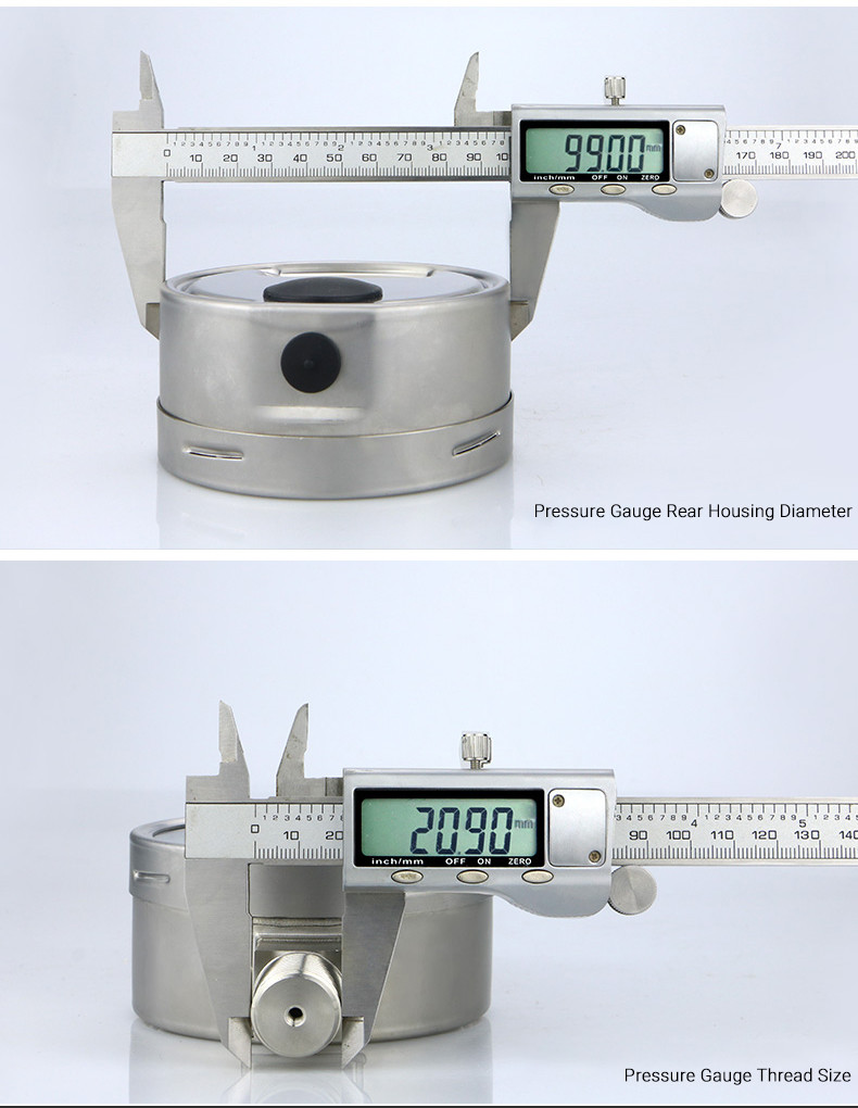 100mm Stainless Steel Water Pressure Gauges Made In For Accurate Pressure Reading