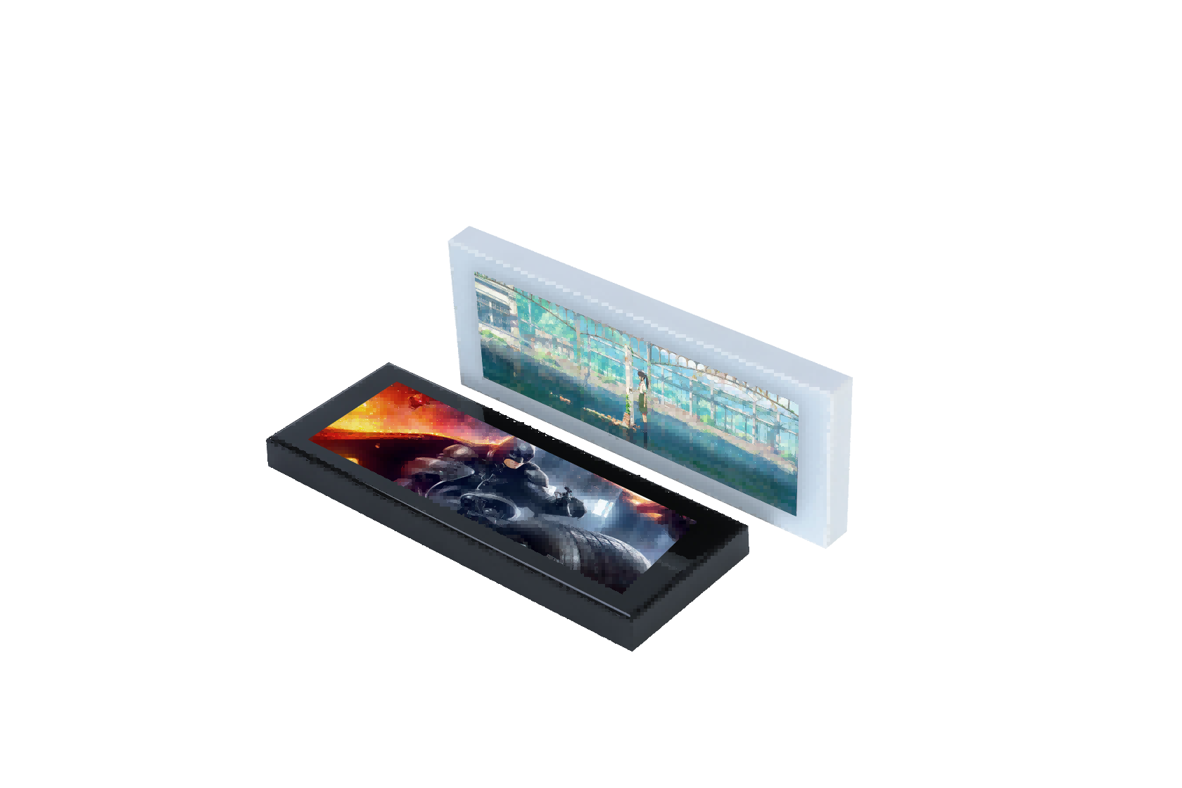  4.6 Inch Portable Monitor 960×320 Ultra-Wide Display USB 9-Pin Interface ABS Secondary Screen for PC Desktop