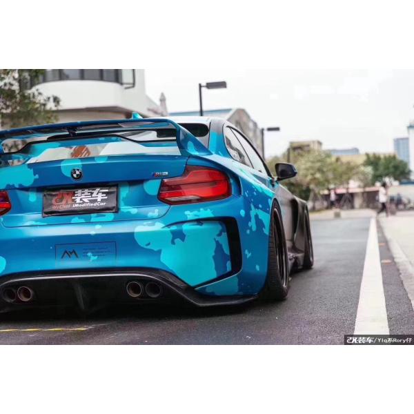 Para el BMW F22 F87 Serie 2 M2 Kit de carrocería M2 M235 Modernización IMP Estilo delantero y trasero Bumper Spoiler Wide Bodyki