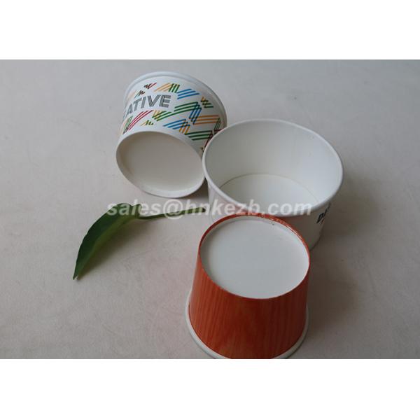 Personalized 6oz Cold Beverage Cup , Custom Printed Paper Cups For Yogurt