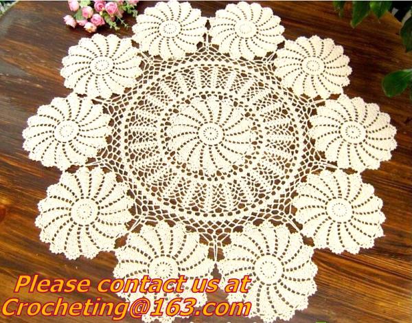 Handmade cotton lace crochet table cloth table runner American Rural nostalgia sofa cloth