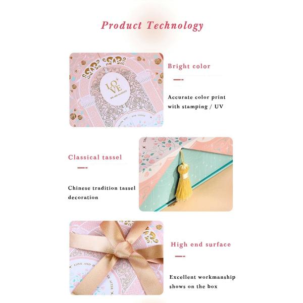 Подарочная коробка розового дня рождения картона дизайна феи подарочной коробки белого восхитительная упаковывая ориентированную на заказчика коробку