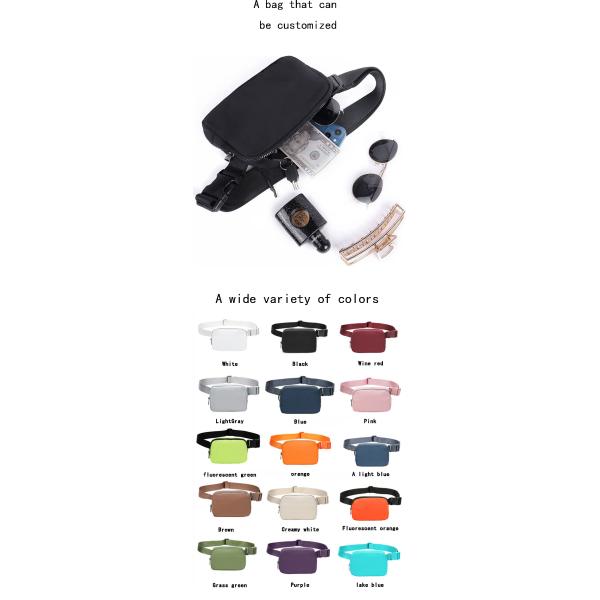 Unisex Casual Sports Waist Bags Crossbody Chest Bag With Adjustable Strap