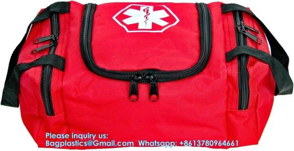 First Aid Bag Empty Trauma Medical Bag Emergency First Responder Bag Organizer EMS EMT Shoulder Carry Bag 13 X9 X7