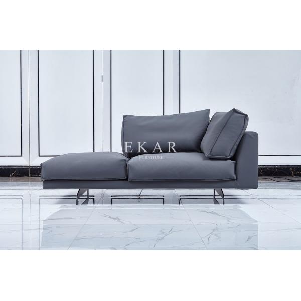 Modern Living Room Furniture Metal Legs Leather Sofa  AW-1815
