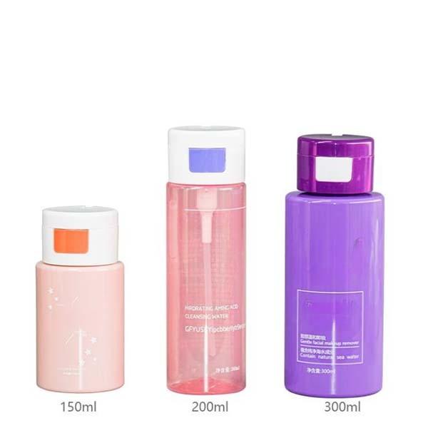 150 ml 200 ml 300 ml frasco de maquilhagem cosmético frasco de plástico PET PP Cuidados Pessoais