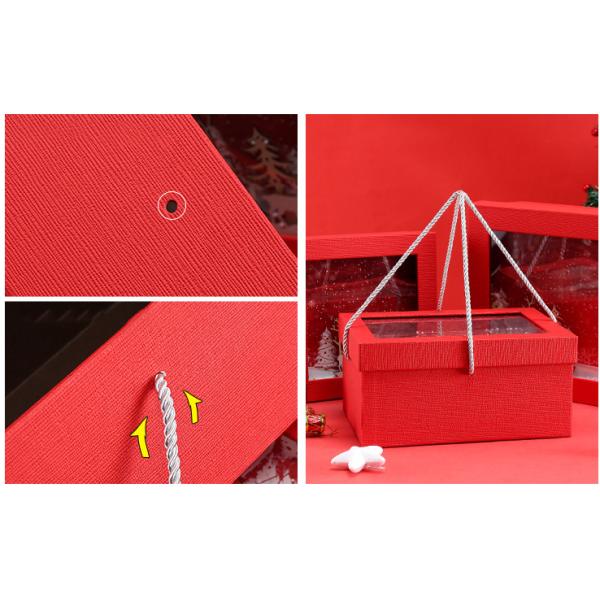 La Navidad de papel de lujo de la caja de regalo de la cartulina que empaqueta tamaño modificado para requisitos particulares