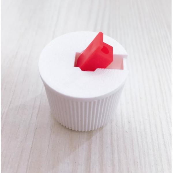 28 415 Turret en plastique à vis en PP rouge à nervures