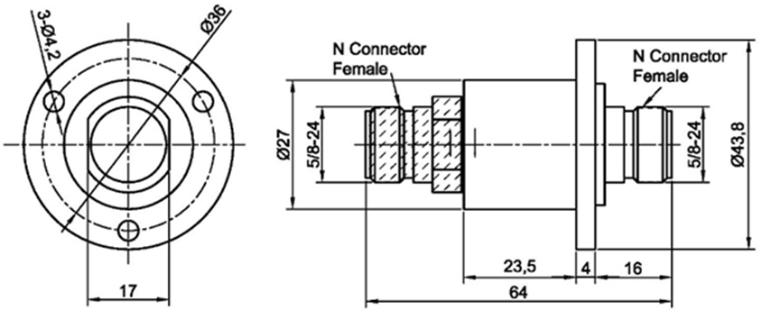 Stable Coaxial Rotary Joint Single Channel Radar Rotary Joint Low Insertion Loss