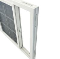摩擦ヒンジ UPVC スライディング ウィンドウとドア フローットガラスと標準ノッチデザイン