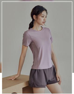Camisas atléticas da aptidão T das senhoras de Flatlock Stitcing das camisas do T das mulheres de Richee