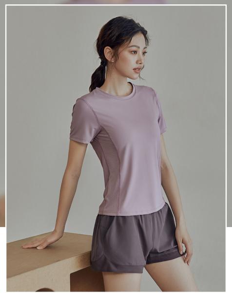 Camisas atléticas da aptidão T das senhoras de Flatlock Stitcing das camisas do T das mulheres de Richee