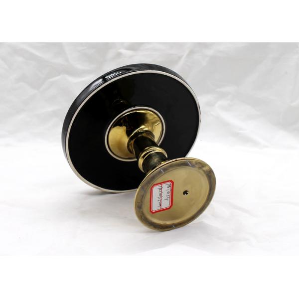 Handmade Ceramic Cake Stand Glazed Dolomite Black Cake Stand With Gold Feet