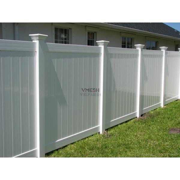 ホワイトビニールプライバシーフェンスパネル 6x8ft ヴァージン素材