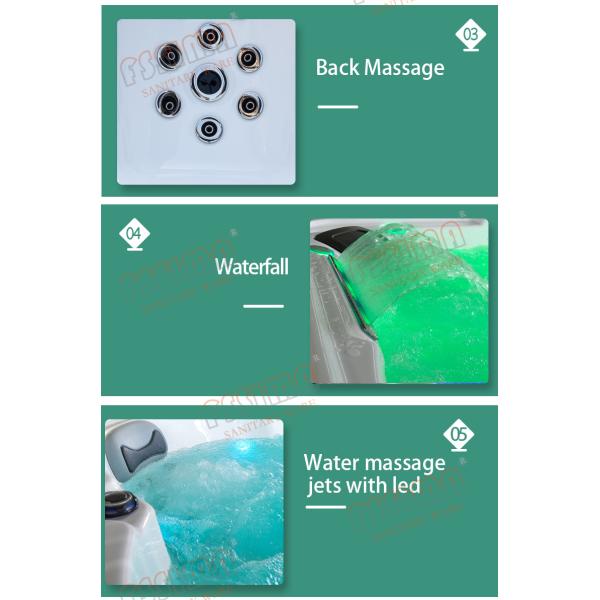 Ванна спа водоворота Freestanding воздушных струй на открытом воздухе над земным бассейном