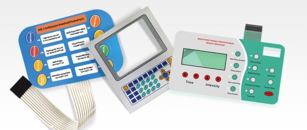 PET Film Overlay Touch Screen Membrane Switch Panel With IIC Interface
