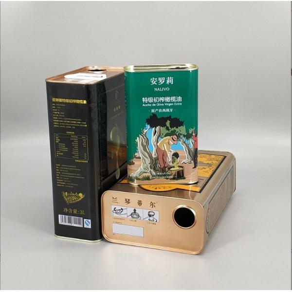 1L Square Olive Oil Tin Can with Short Lead Time Excellent After-Sales and OEM/ODM Service