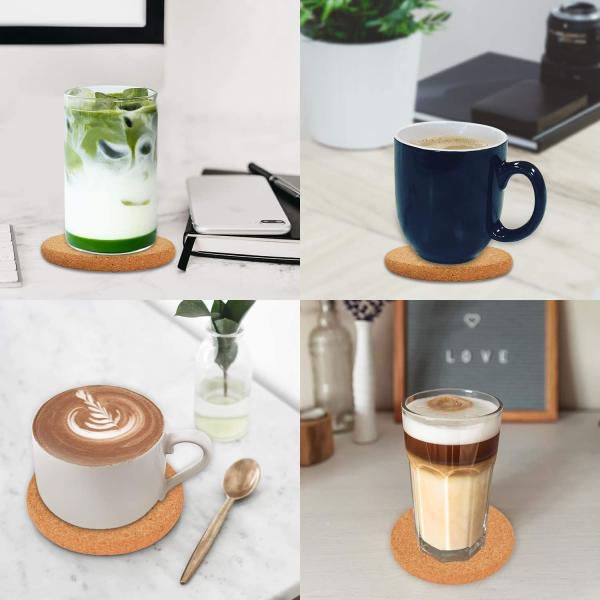 Compras al por mayor Reutilizables de corcho natural con soporte metálico para la mesa de copa de vidrio de barra