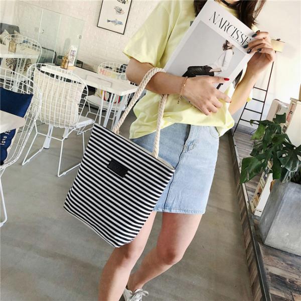 Большая Стрипед сумка Тоте холста для перемещения/офиса/ежедневно случайного случая