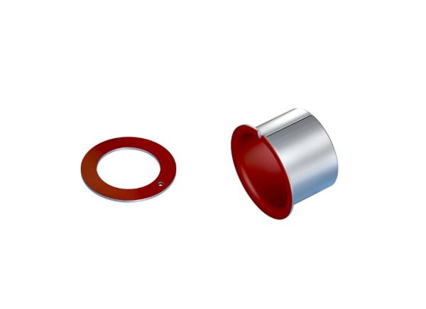 Metric Cylindrical Metal Polymer Red   Sleeve Bush Alternative Composite Bearings
