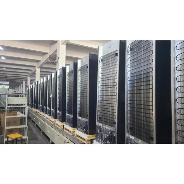 Коммерческий вентилятор охлаждения стеклянная дверь напитки дисплей вертикальный охладитель напитки холодильник