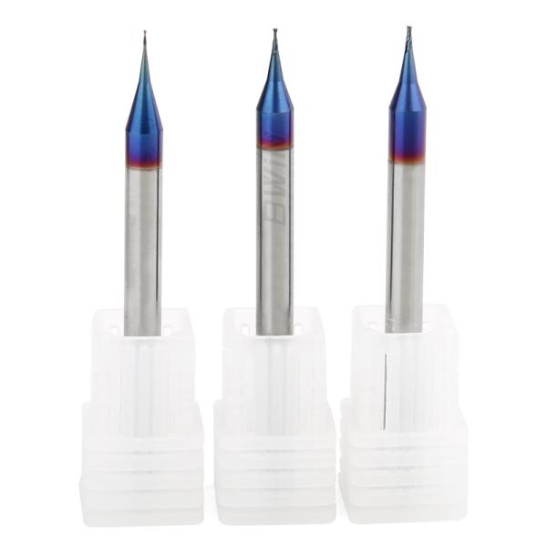 Le carbure solide 2 tuyaute la fraise en bout carrée de diamètre micro de 0,5