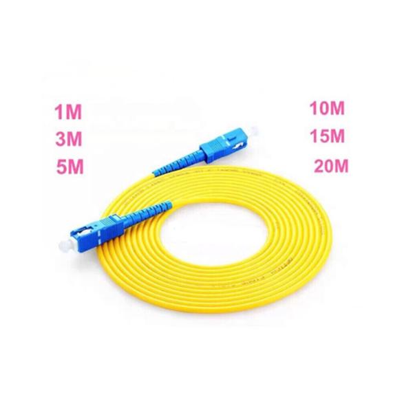 15M Single Mode Fiber Patch Cord / Ftth Patch Cord ISO9001 Certification