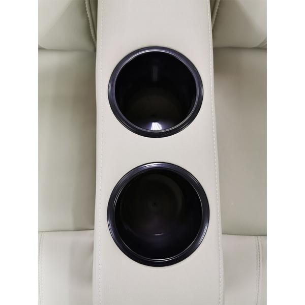 Beige Real Leather Electric Powered Recliner Cinema Chair