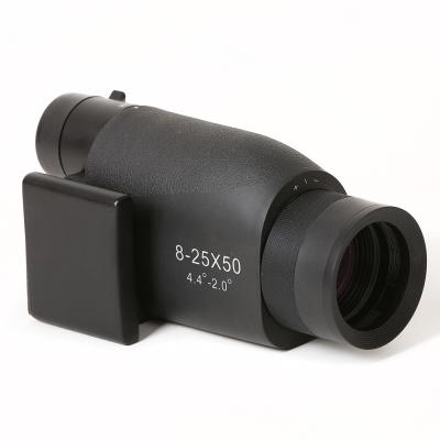 os sistemas óticos duplos do foco dos monocular da visão noturna 8-25x50 zumbem telescópio para a ornitologia
