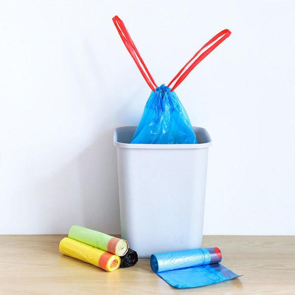 Polythene Eco Friendly Plastic Garbage Bag Roll With Gravure Printing