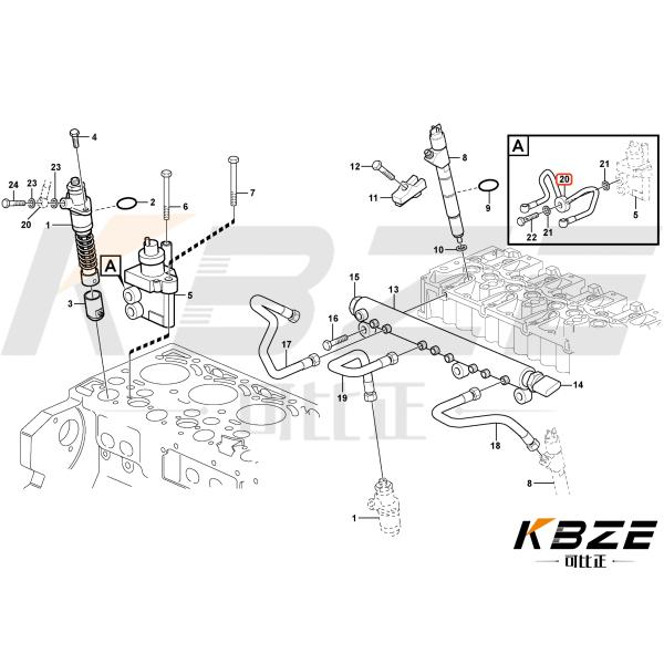VOE 21147486 VOE21147486 DELIVERY FUEL PIPE F04291337 FOR EC240 EC290 VOLVO EXCAVATOR
