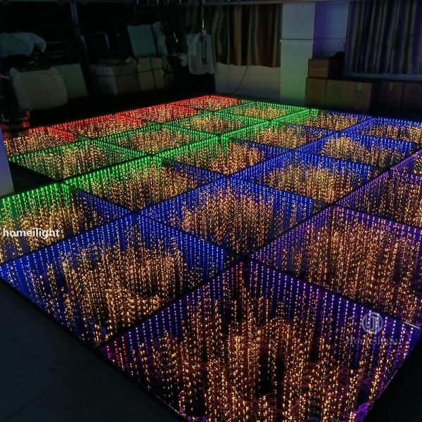 Portable Floor Dancing 3D Lights Mirror Wire Wireless Tiles Outdoor Dance Floor