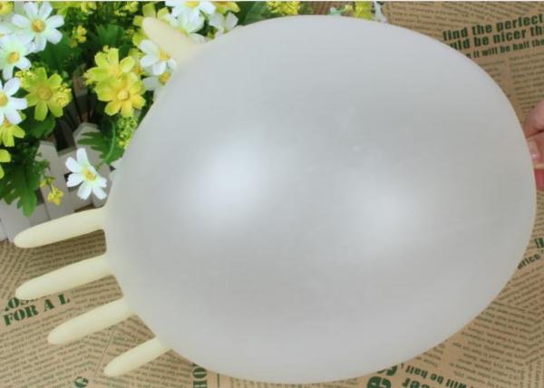 White Disposable Medical Latex Gloves Non Sterile Pvc Coated Laboratory Use