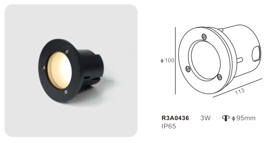IP65 Outdoor LED Step Lights , Exterior 3 Watt SMD LED Recessed Wall Stair Light