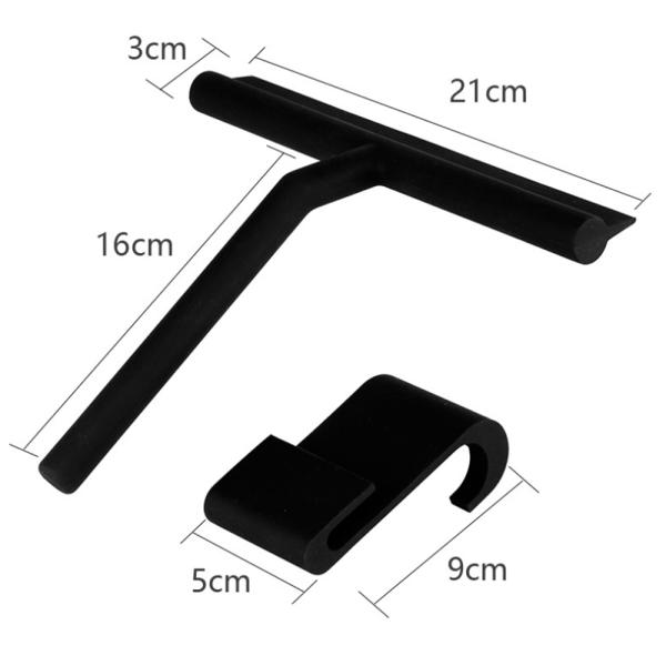 Black Silicone Window Squeegee For Shower Glass Mirror Snow Cleaner