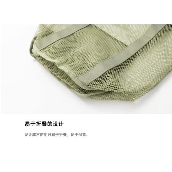 Logo Customized Travel Organizer Bag with Mesh Cut-out and Drawstring Pocket Foldable