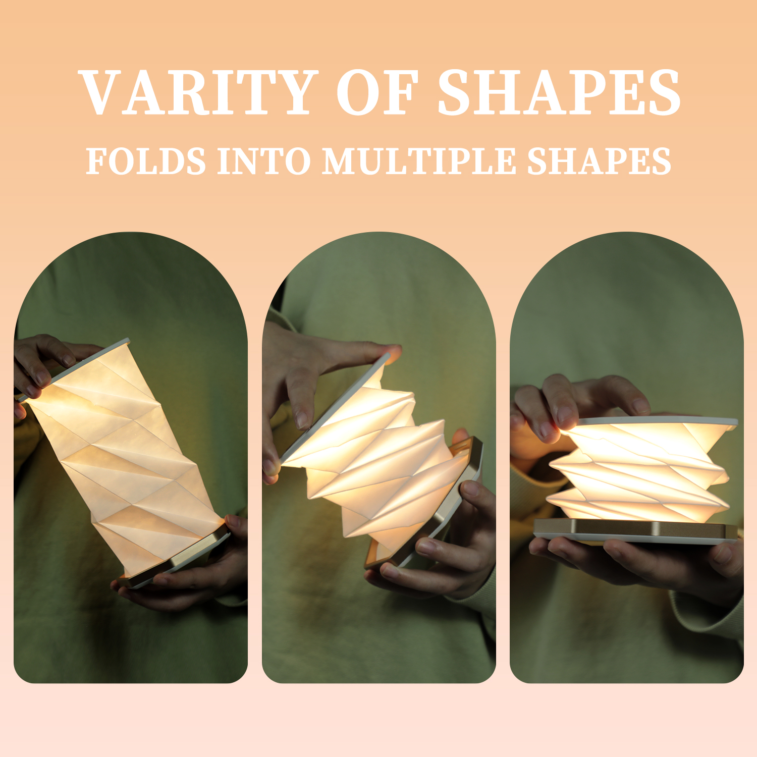 ZBOLE Recyclable Mini Paper Art Lamp Folded Light Living Room Decoration