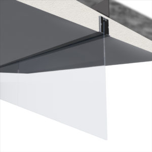 Fixed Glass Draft Curtain For Shopping Malls And Factories