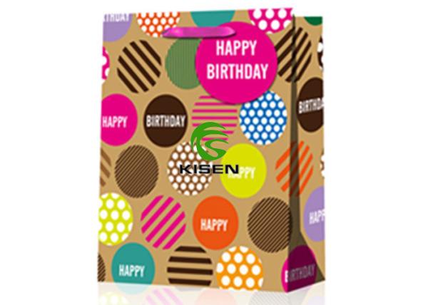 Cub Coated Gift Retail Paper Shopping Bags With Handles Lightweight Custom Size