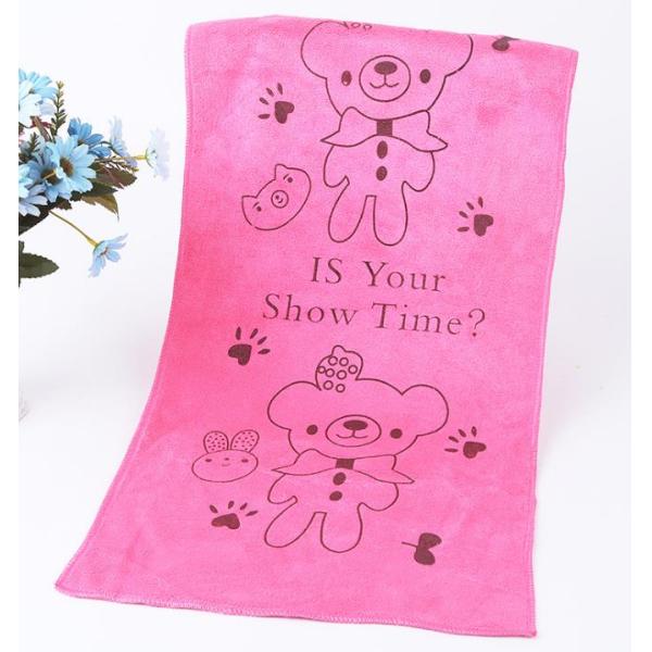Children Custom Kitchen Tea Towels / Microfiber Face Towel With Cartoon Design
