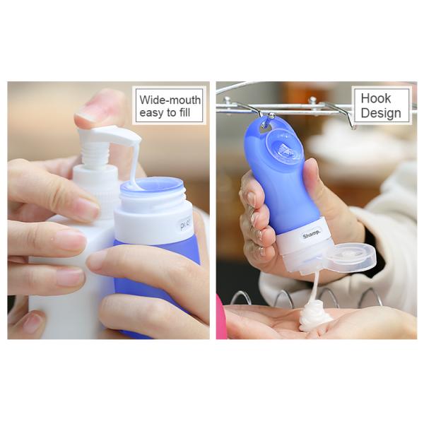 60M Volume Personal Care Industrial Leak Proof Silicone Travel Bottle Set TB02 Kit
