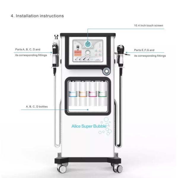 7 In 1 Hydro Facial Dermabrasion Skin Care Machine Hydra Oxygene Super Facial Oxgyen Therapy Triple Rf Skin Tighten