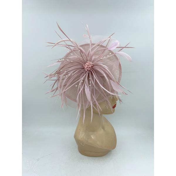 Make a Statement with Our Sinamay Fascinator featuring Marabou Feather Detail