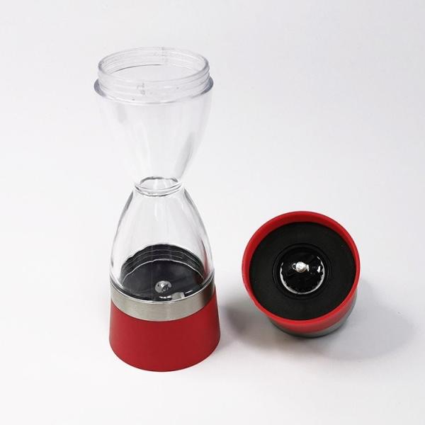 Plastic 2 In 1 140g 180mm 50ml Pepper Rock Salt Grinder